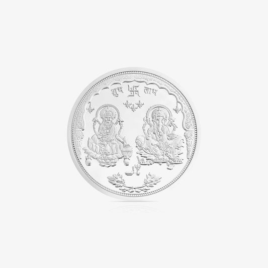 Lakshmi Ganesh Pure 999 Silver Coin (10g–100g)