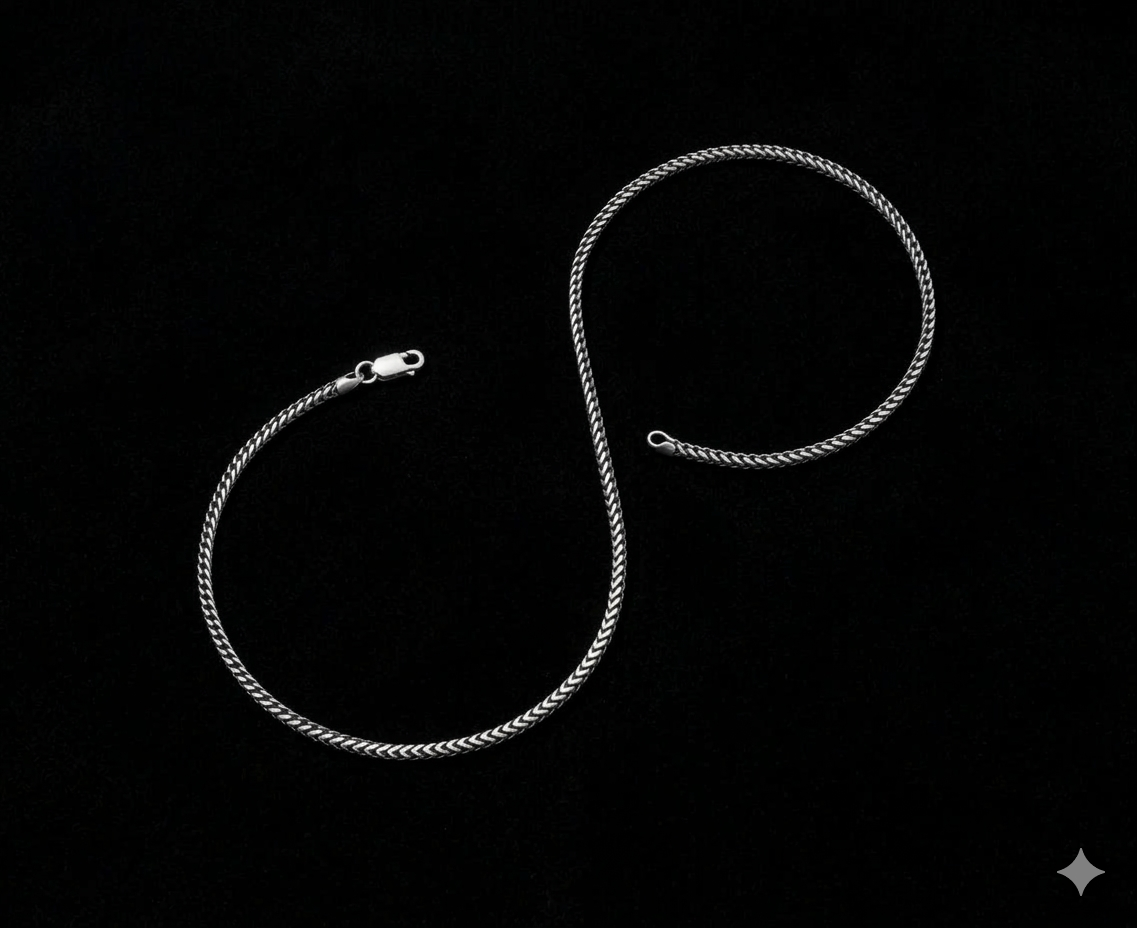 Blackened Flat Snake Chain