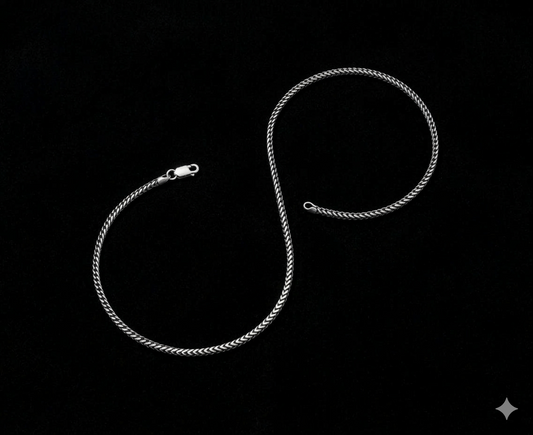 Blackened Flat Snake Chain
