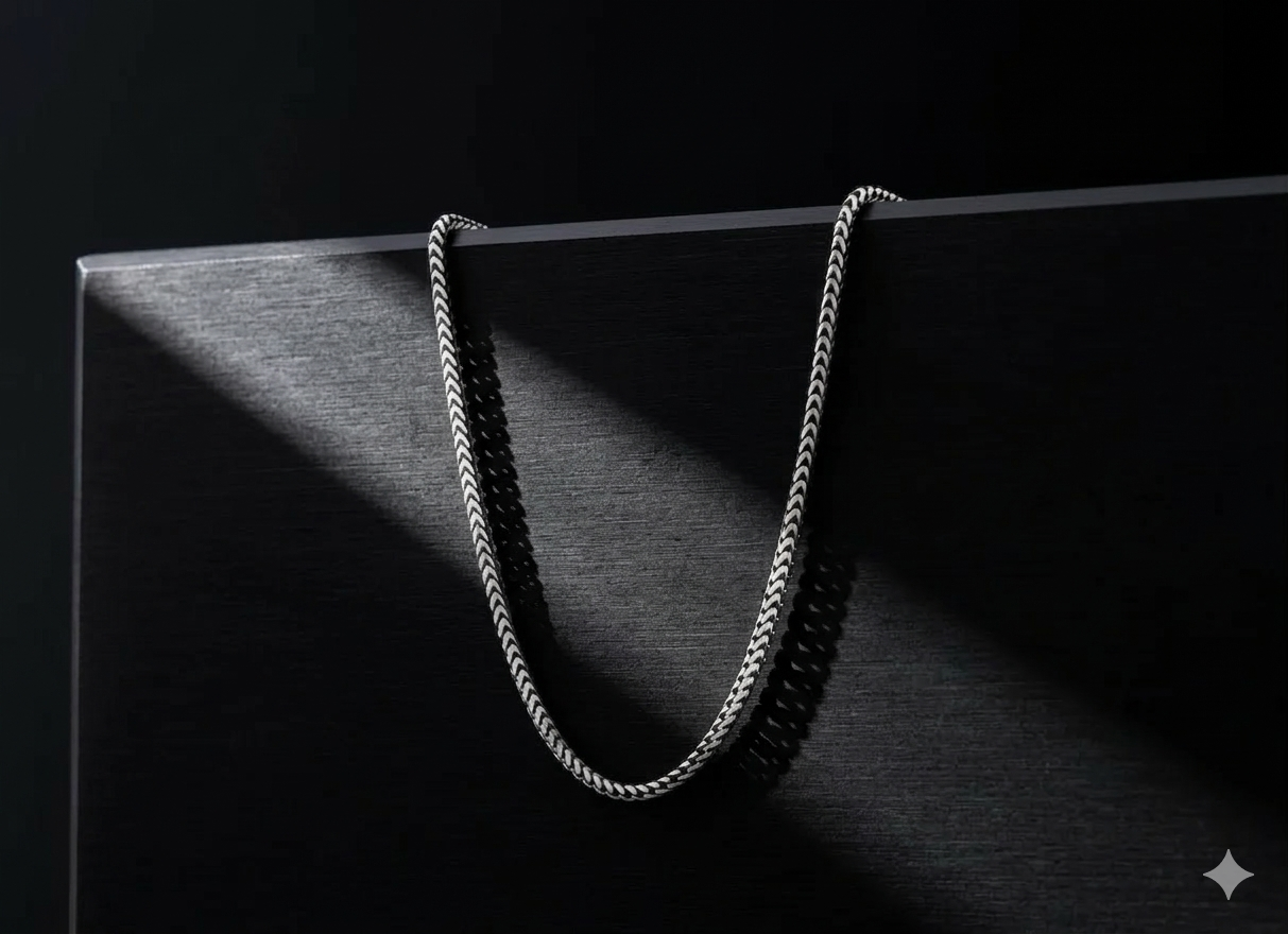 Blackened Flat Snake Chain