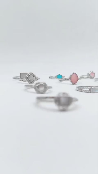 Kids Enamel & Stone Ring Collection